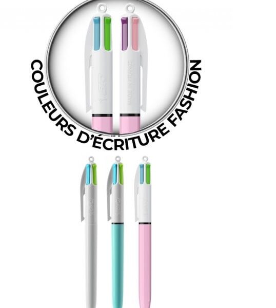 Stylo Bic 4 couleurs fashion