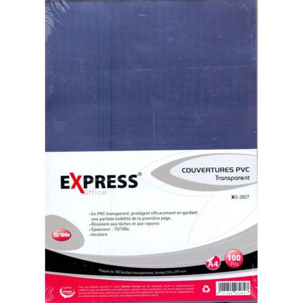 COUVERTURE TRANSPARENT A4 EXPRESS XO-2827