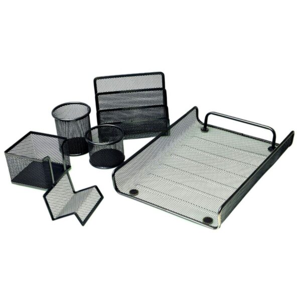 ENSEMBLE DE BUREAU 6 PIECES MÉTALLIQUE A120
