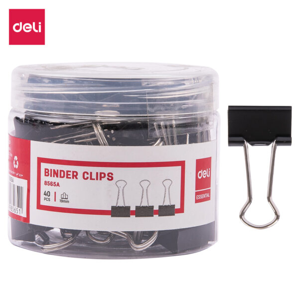 PINCE DOUBLE CLIP DELI E856519MM 40PCS