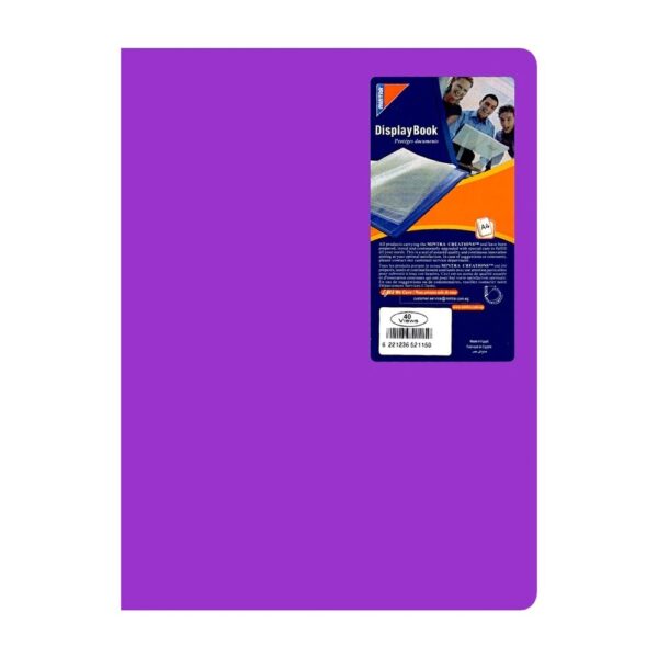 PORTE VUES MINTRA 40 VUES 20 POCHETTES COULEURS ASSORTIES