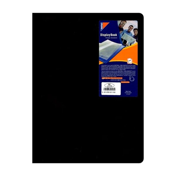 PORTE VUES MINTRA 120 VUES 60 POCHETTES COULEURS ASSORTIES